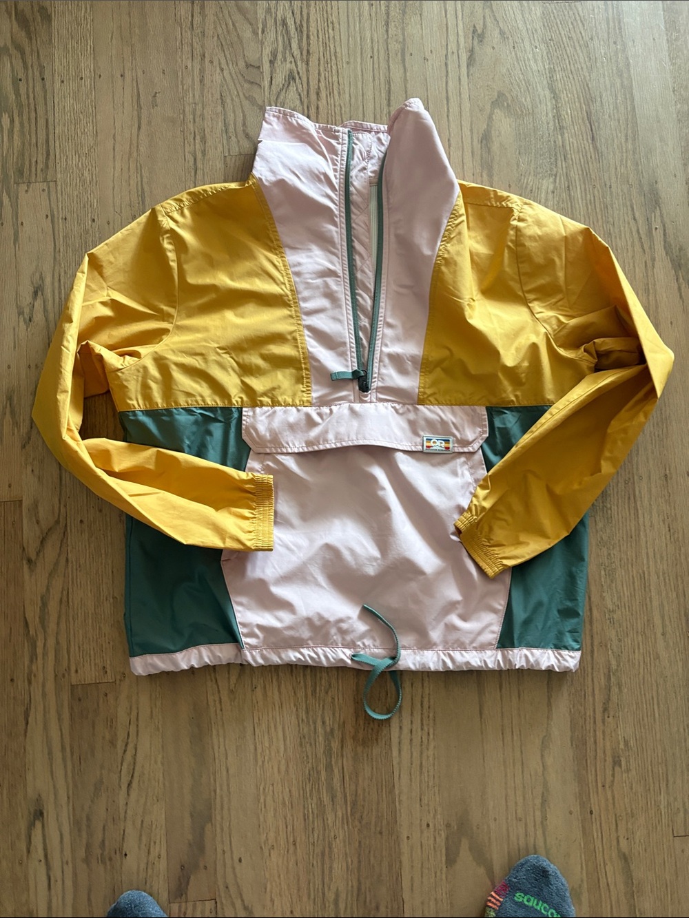 Outdoor Research Colorblock Pullover windbreaker - Yellow, Pink & Teal nwot medi